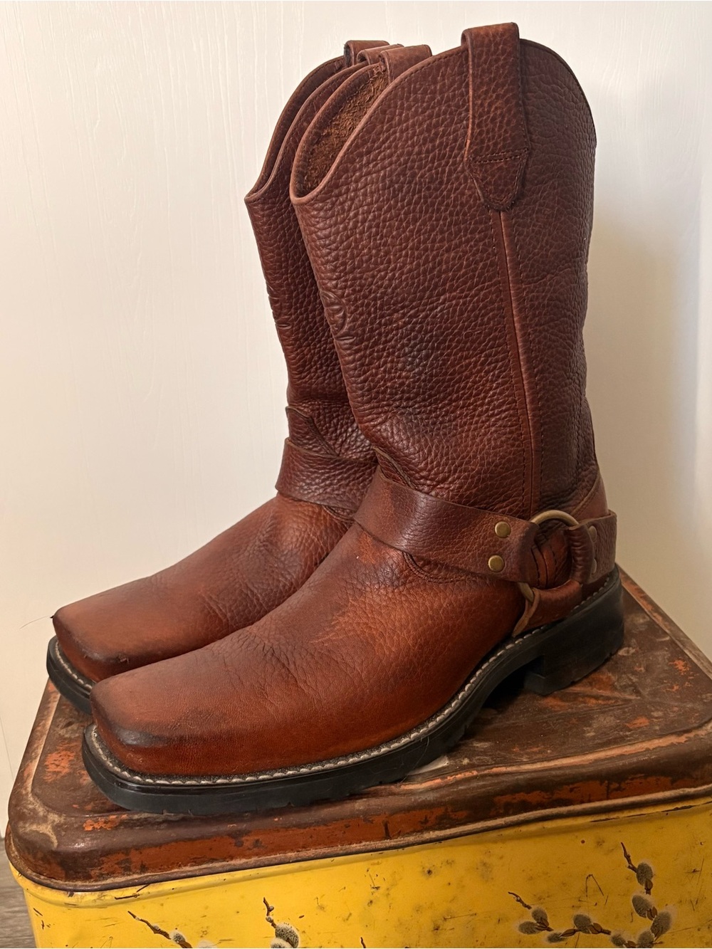 Durango B156 Brown Leather Harness Boots